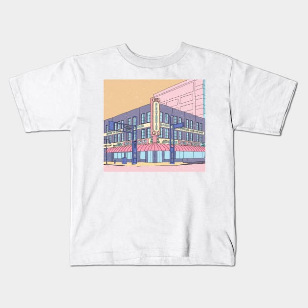 North Center Street - Reno, USA Kids T-Shirt by fernandaschallen